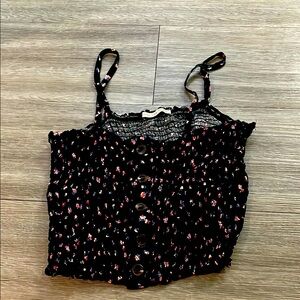black floral crop top